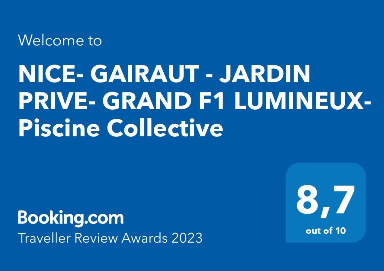 Nice- Gairaut - Jardin Prive- Grand F1 Lumineux-Piscine Collective Bagian luar foto